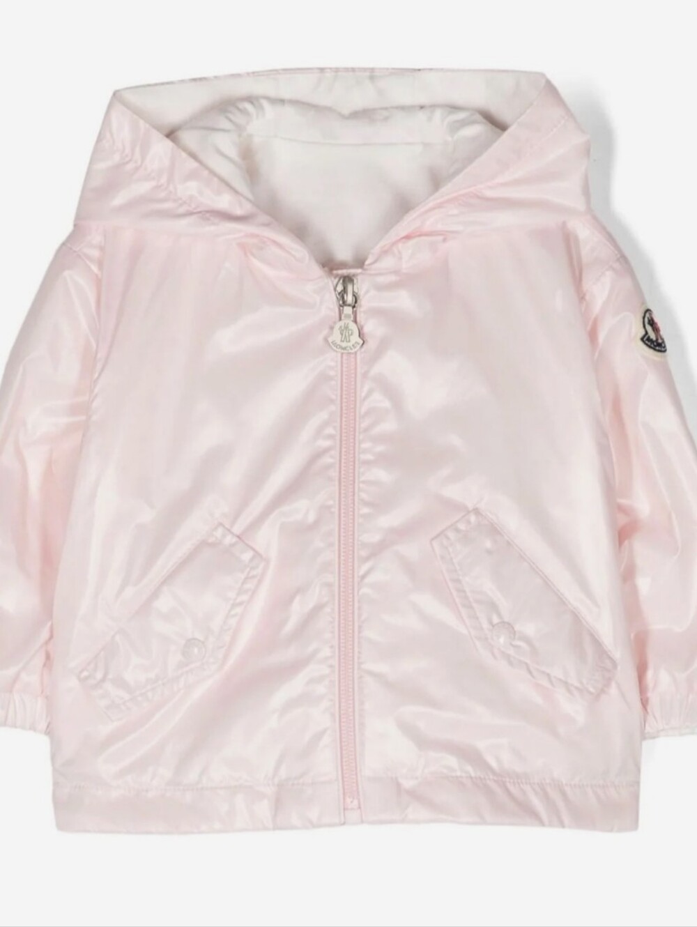 Monclear Light Pink Hooded Kids Jacket